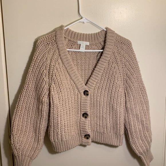 Blush Pink Chunky Cardigan - Picture 1 of 2